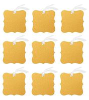 24pack Elegant Blank Contoured Frame Decorative Chrismas Holiday Wedding Birthday Gift Tags (Orange)