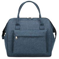 super1798 Portable Tote Lunch Pouch Food Storage Thermal Insulated Waterproof Wear Resistant Bag Bento Container Blue