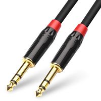 TISINO 1/4 inch TRS Cable, Heavy Duty 6.35mm Male to Male Stereo Jack Balanced Audio Path Cord Interconnect Cable - 16 feet/5 Meters