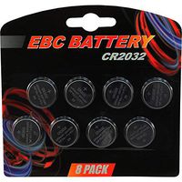 8 Pack EBC CR2032 Battery 220mAh 3 Volt Lithium Battery Coin Button Cell 2023 Expiration Date