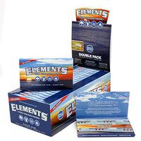 Elements Ultra Thin Rice Rolling Papers 70mm Single Wide Double Window (25 Pack Display Box)