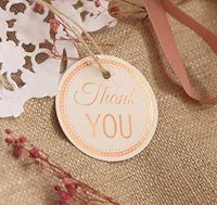 Thank You Tags, Gift Tags, Rose Gold Foil, 30-Pack, Party Hearts Collection (Rose Gold Tags Round Circle 4)