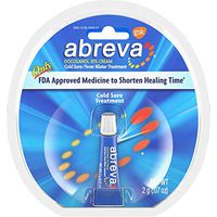 Abreva Docosanol 10% Cream Tube, Only FDA Approved Treatment for Cold Sore/Fever Blister, 2 grams