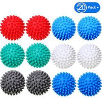 12 Pieces Laundry Drying Balls Dryer Balls Reusable Washing Machine Balls Plastic Cleaning Soften Clothes Wash Ball, 6 Colors