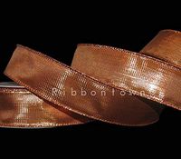 5 Yards Sale Shiny Copper Metallic Wired Ribbon 1 1/2"W