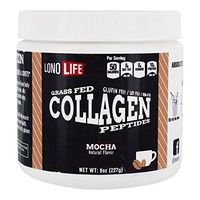 LonoLife Mocha Collagen Peptides with 10g Protein, Paleo and Keto Friendly, 8-Ounce Bulk Container