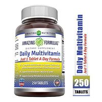Amazing Formulas Daily Multivitamin Tablets (Non-GMO) - Just 1 Tablets A Day Formula A Complete Multivitamin to Support Cardiovascular Health, Immune Functions, Visual Functions & More* (250 Count)