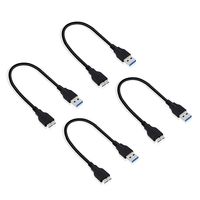 USB 3 to Micro B Cable, ELUTENG 4 Pack 1FT USB A to Micro-B Cord Superspeed 5Gbps USB 3.0 A to Micro B Cable Charger for HDD or SSD External Hard Disk DriveSupport Data Sync & Charging Corder