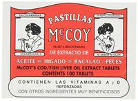 Pastillas McCoy Cod/Fish Liver Oil Extract Tablets 100 ea (Pack of 12)