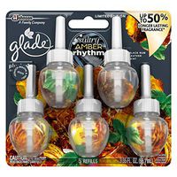 Glade Plugins Scented Oil with 50% Longer Lasting Fragrance; Sultry Amber Rhythm (5-Count)