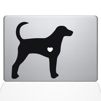 The Decal Guru I Love My Foxhound MacBook Decal Vinyl Sticker - 11" MacBook Air - Black (1334-MAC-11A-BLA)