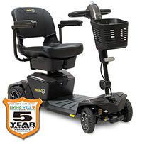 Pride Jazzy Zero Turn 4-Wheel Scooter, 4-Wheel Stability with 3-Wheel Maneuverability (Pewter)