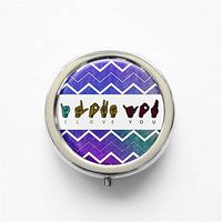 RhyNSky Sign Language Mini Portable Pocket Purse Pill Box Case Pillbox, 3 Compartments, Silvery, 170