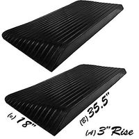 Electriduct 3" Rise Rubber Power Wheelchair Scooter Threshold Ramp - 2 Pack