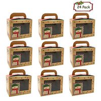 Christmas Candy Gift Box with Window Kraft Paper Favor Bags Chocolate Gift Box Mini Gift Boxes for Christmas Birthdays Holidays Weddings，24 PCS(Snowman)