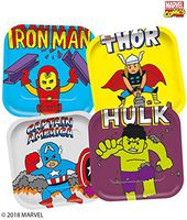 Marvel Avengers 78410 Square Paper Plates 4ct, Green