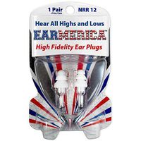 EARMERICA High Fidelity Ear Plugs are The Ultimate in Comfort - First Choice Musicians Ear Plugs - Must Have Concert Ear Plugs - Fantastic Motorcycle Ear Plugs (1 Pair)