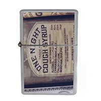 Funny Drinking Ads Flip Top Oil Lighter S29 Smoking Cigarette Smoker Includes Silver Case Refillable Alcohol