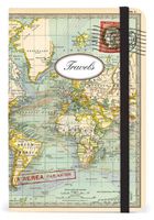 Cavallini Small Notebooks World Map 2 Travels 4 x 6
