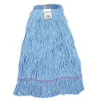 39"L x 6"W Medium Blue Looped Mop Head, Narrow Band