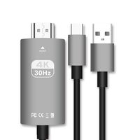KINSOUND USB C to HDMI Cable 4K@30Hz USB Type-C to HDMI Braided Adapter Cable Thunderbolt 3 Compatible with MacBook Pro Samsung Note 9 S9 S8 Plus Note 8 Huawei Mate 10 Pro Lenovo Yoga 900and More