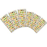 Jillson Roberts 48-Count Printed Clear Christmas Cello Bags in Assorted Sizes with Twist Ties, Holiday Emoji
