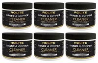 Rolite Brass & Copper Cleaner (1lb) Instant Cleaning & Tarnish Removal on Railings, Elevators, Fixtures, Hotels, Cruise Ships, Buildings 6 Pack