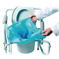 Sani-Bag+ by Cleanwaste Commode Liners, Bulk Pack of 200 Sanitary Toilet Seat Liners for Self-Contained Waste Disposal, Absorbent Sani Liner with Gel Powder to Solidify Liquids, Odor Free, Spillproof