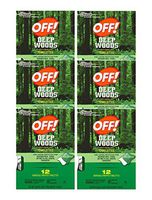 OFF! Deep Woods Insect Repellent Wipes, 12 Towelettes (Pack of 6)