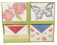 Markings Simplicity Note Cards Set with Flowers & Butterflies