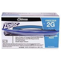 Ziploc Professional Freezer Bags, For Food Organization and Storage, Double Zipper, 2 Gallon, 100 Count