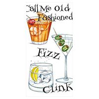 Caspari Cocktail Hour Facial Tissue Hankies - Pack of 10