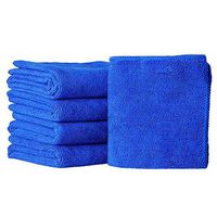 Bluelans 5pcs Soft Absorbent Wash Cloth Car Auto Care Microfiber Cleaning Towels - 25 x 25cm - Blue
