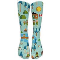Kakgop Boy Scouts Camp Turtle Knee High Graduated Compression Socks for Women and Men - Best Medical,Travel & Flight Socks - Running & Fitness