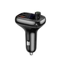 Cuawan 12-24V FM Transmitter Bluetooth 5.0 Quick Charge 4.0 Car Charger for Mobile Phone LCD Handsfree Car Kit MP3 Player Dual USB