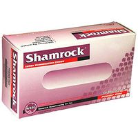 Shamrock 10111-S-cs Med Glove, thin, No Powder, Slick Surface Latex, Small, Natural