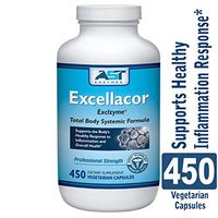 Excellacor – Proteolytic Systemic Enzymes Formula – with Enteric-Coated Serrapeptase - Total Body Support - 450 Vegetarian Capsules - AST Enzymes