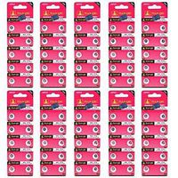 AG4 1.55V Cell Button Battery (100-Pack) + Worldwideing