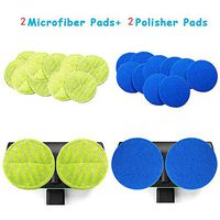 Krakheil Replacement Pad for Cordless Electric Rotary Mop Sweeper Wireless Electric Rotary Mop Replacement Scrubber Pad, Including 2 Microfiber Mats and 2 Indoor Use Gaskets,A