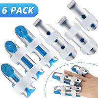 6 Pieces Finger Splints Metal Finger Support Finger Stabilizer for Adults and Children Finger Knuckle Joint Fixation, 3 Sizes