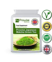 Japanese Matcha Green Tea - 500mg 60 Capsules – UK Manufactured to GMP Guaranteed Quality - Suitable for Vegetarians & Vegans by Prowise Healthcare