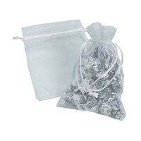 Fun Express - Med Sheer Organza Wedding Gift Bags for Wedding - Party Supplies - Bags - Fabric & Textile Bags - Wedding - 12 Pieces