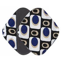 Overnight Charcoal Bamboo Mama Cloth/ Menstrual Pads/ Reusable Sanitary Pads by WYTong (Black, S)