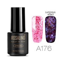 Hunputa Nail Polish,Rosalind Nail UV Gel Polish Soak Off Nail Luminous Art Topcoat Base Coat Gel VAR (F)