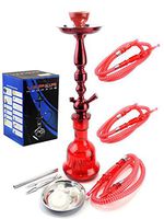 3-Hose 24" Sharing Hookah Color Paradox Modern Design Glass Vase Complete Set Shisha Nargile: Premium Quality