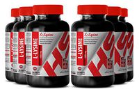Lysine Supplements 1000 mg - L-LYSINE Supplement 1000 MG - Control Appetite (6 Bottles)