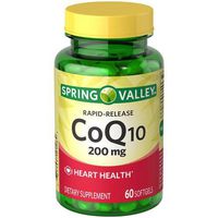 Spring Valley Rapid-release Coq10 200 Mg, Heart Health, 60 Softgels