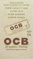 OCB Organic Hemp Unbleached Rolling Papers 1 1/4 UNFLAVORED Flavor Pack of 24