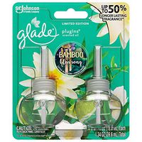 Glade PlugIns Scented Oil Air Freshener Refill - Limited Edition | Bamboo Bliss Song Scent - 2 Count Oil Refills Per Package (0.67 Ounce Each) - One (1) Package