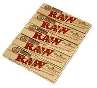 5 x RAW Connoisseur Natural UNREFINED Hemp Rolling Papers Organic + Tips